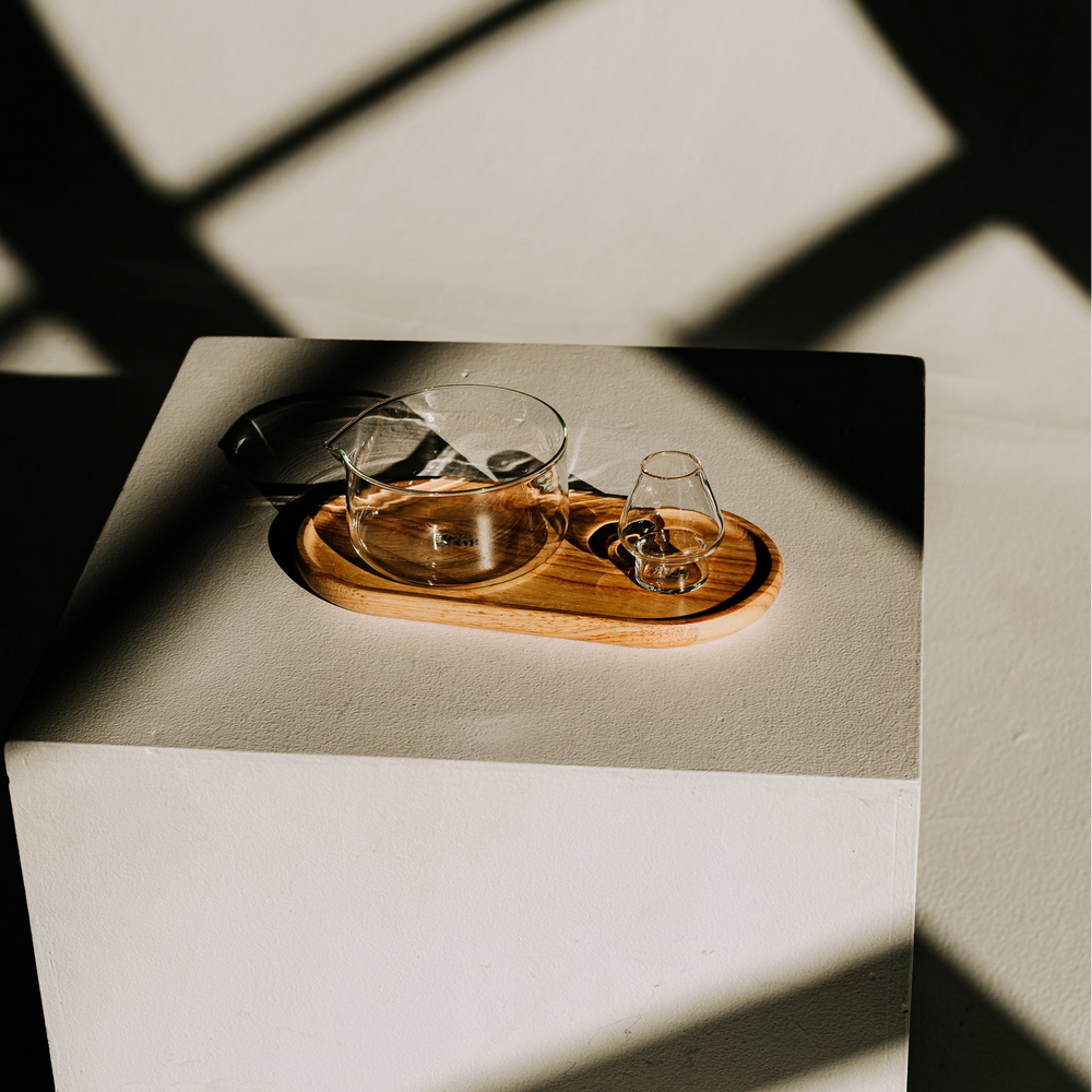 FLUR glass matcha bowl
