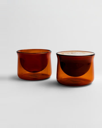 FLUR Latte Glasses Amber